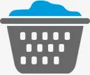 Laundry cart icon representing order placement