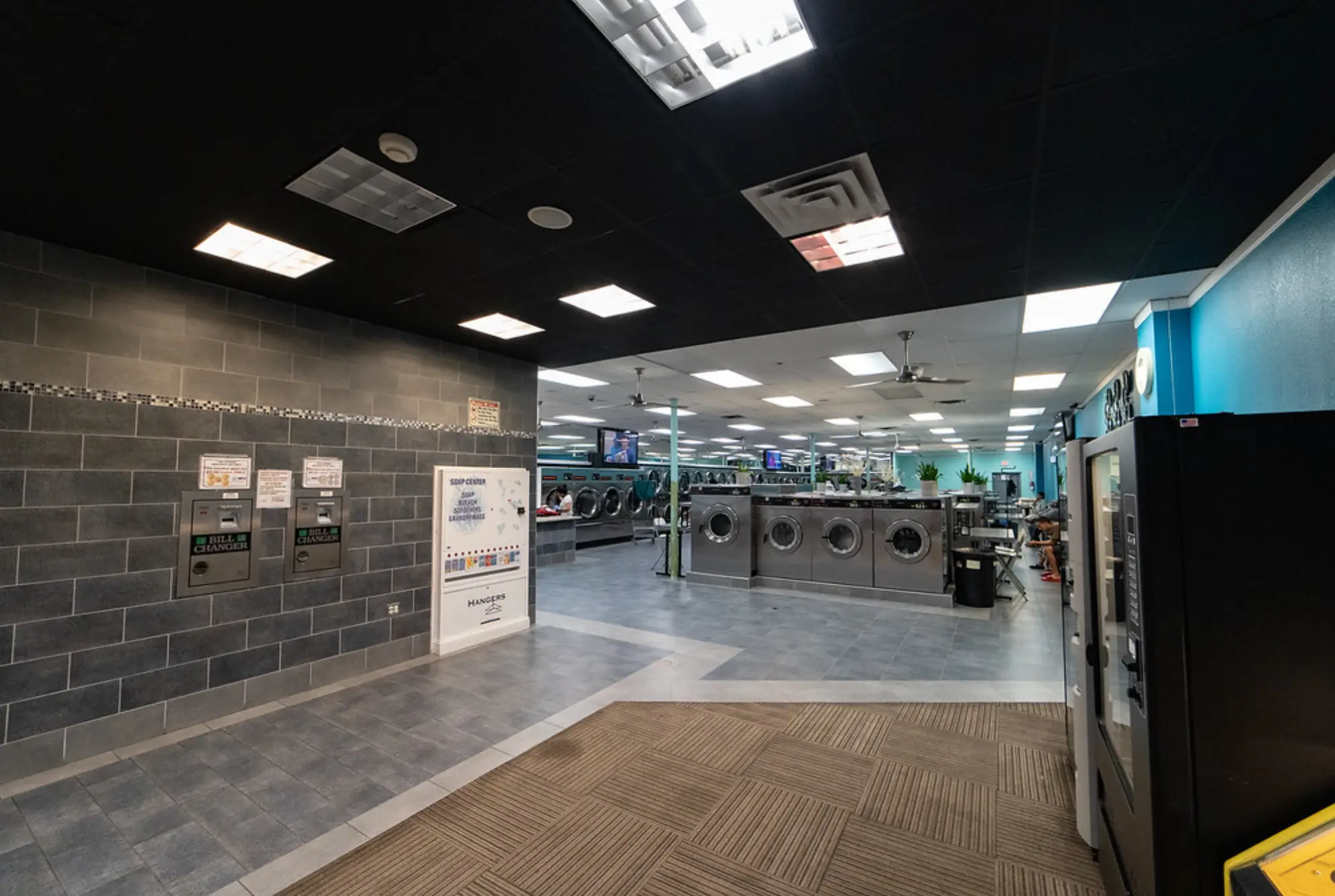 Overview of Rose Hill Wash laundromat facilities and equipment
