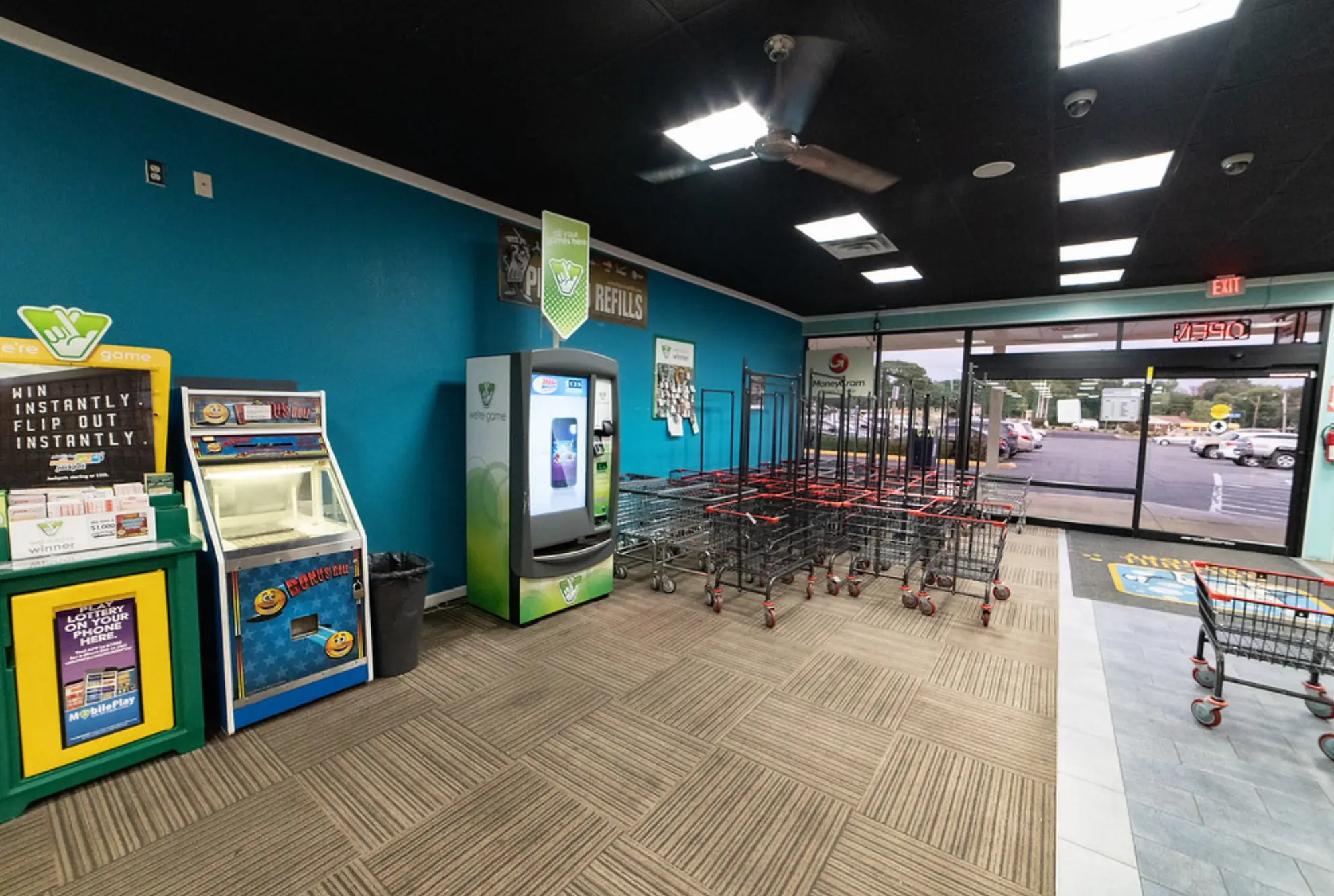 Main entrance to Rose Hill Wash self-service laundromat facility